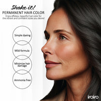 Iroiro Black Permanent Gray Coverage Hair Color