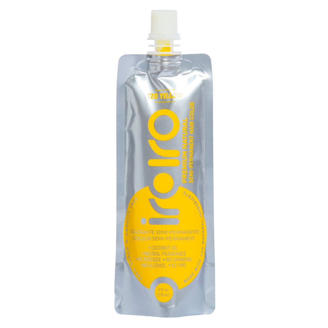 Iroiro 120 Yellow Natural Vegan Cruelty-Free Semi-Permanent Hair Color