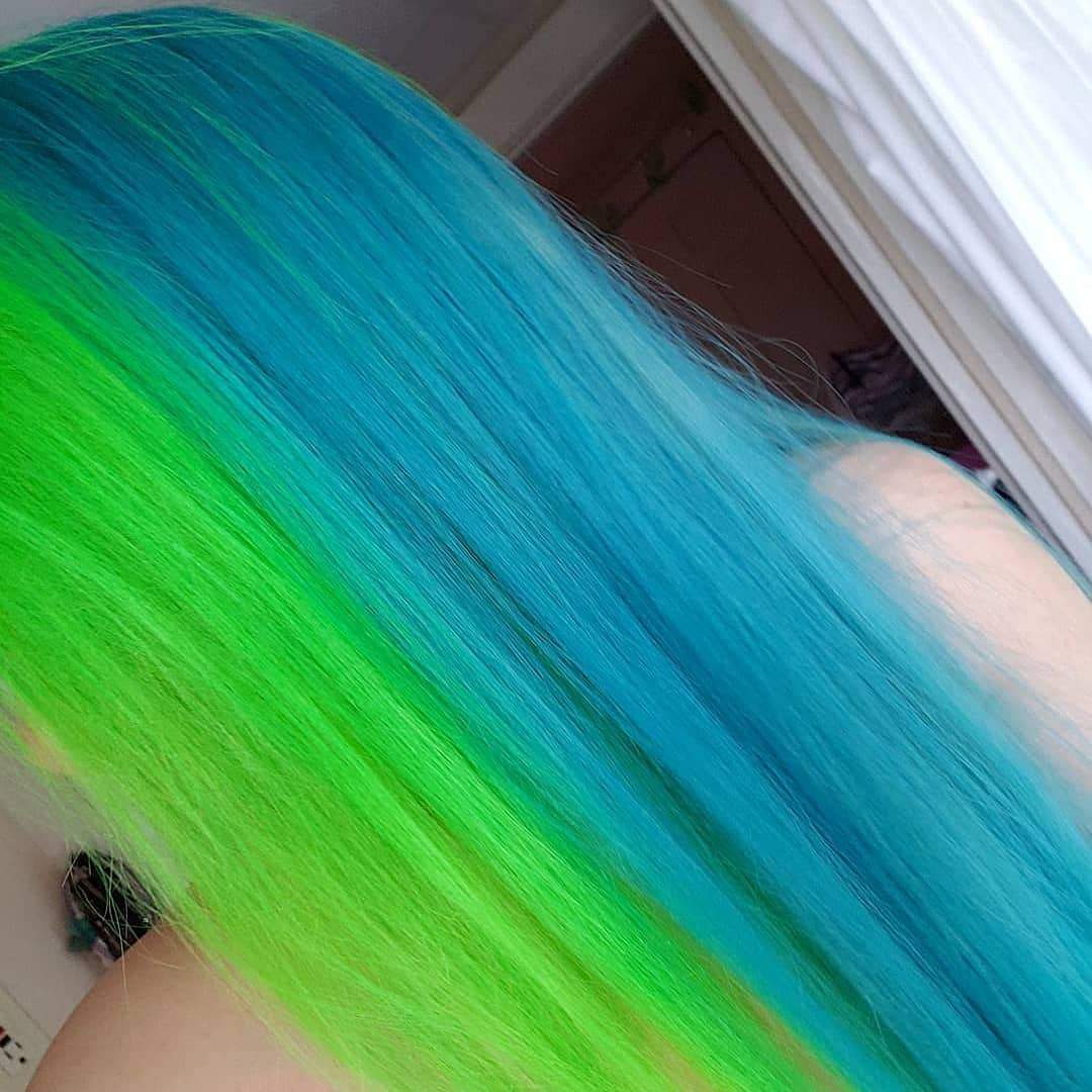 Hair Color - Iroiro 350 UV Reactive Green Neon Vegan Cruelty-Free Semi-Permanent Hair Color