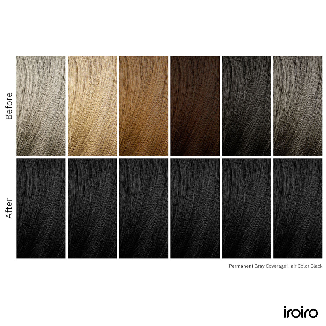 Iroiro Black Permanent Gray Coverage Hair Color