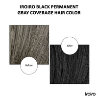 Iroiro Black Permanent Gray Coverage Hair Color