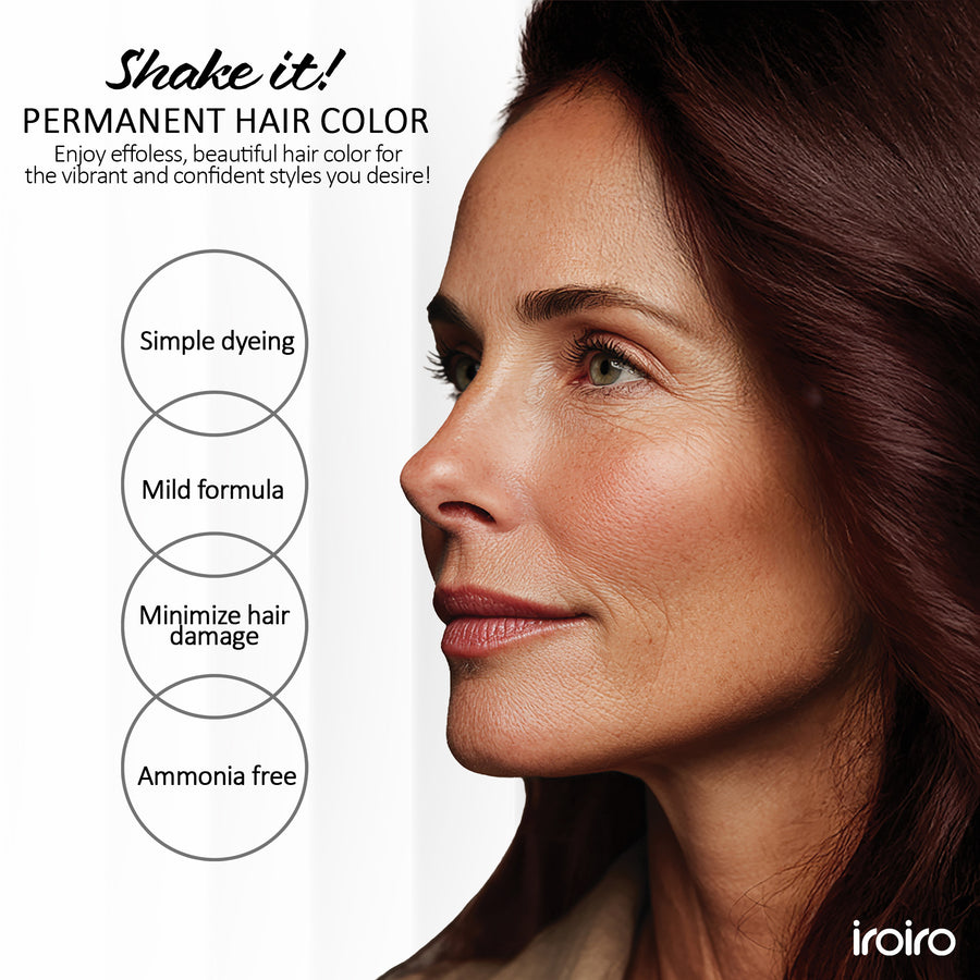 Iroiro Burgundy Brown Permanent Gray Coverage Hair Color