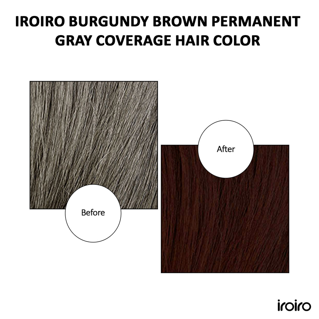 Iroiro Burgundy Brown Permanent Gray Coverage Hair Color