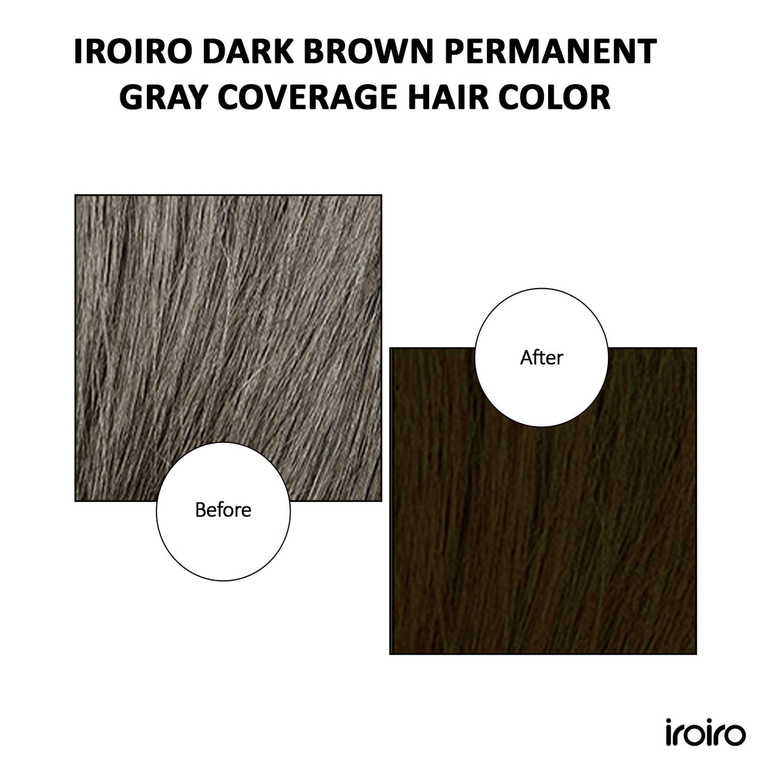 Iroiro Dark Brown Permanent Gray Coverage Hair Color