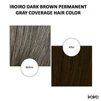 Iroiro Dark Brown Permanent Gray Coverage Hair Color