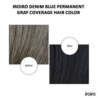 Iroiro Denim Blue Permanent Gray Coverage Hair Color