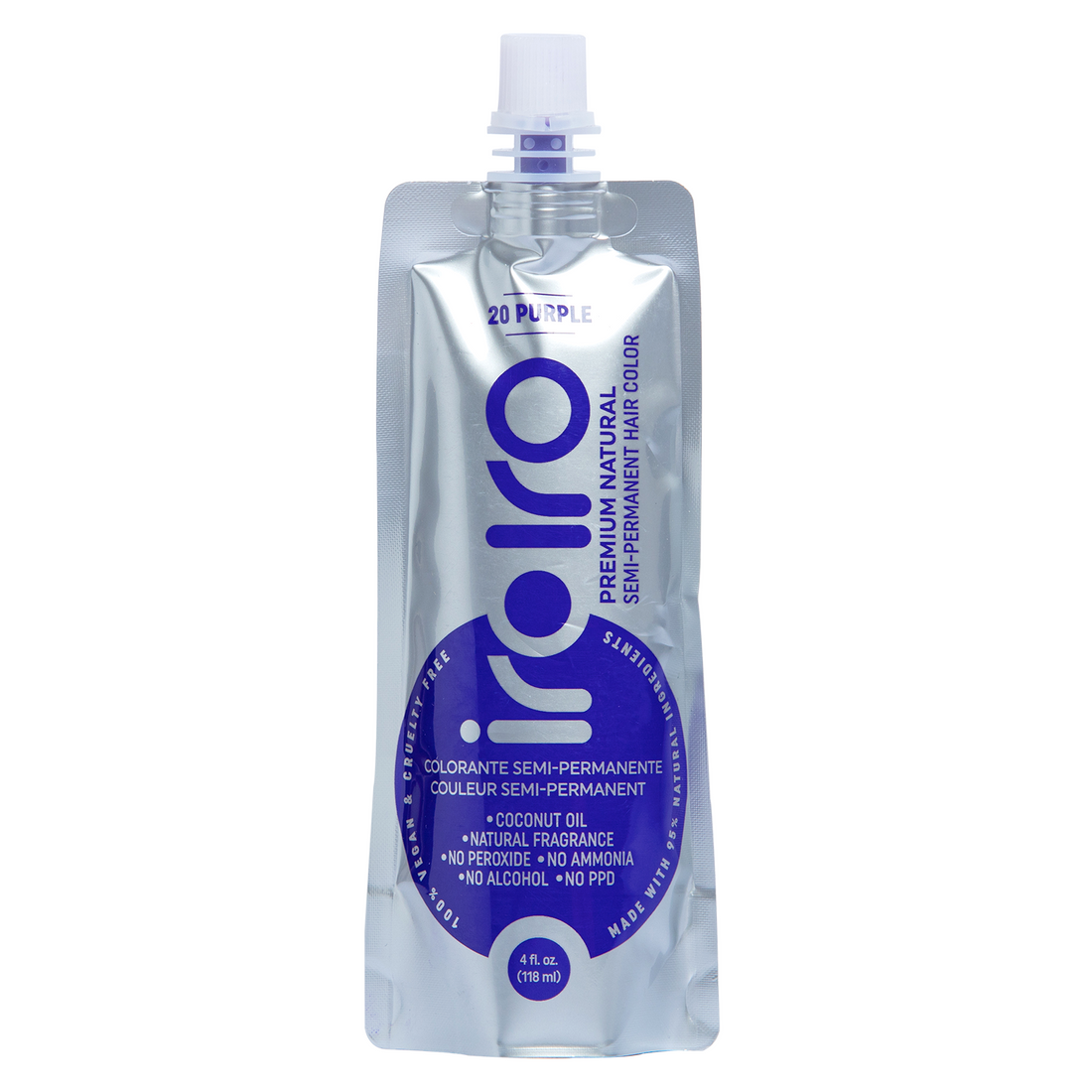 Iroiro 20 Purple Natural Vegan Cruelty-Free Semi-Permanent Hair Color
