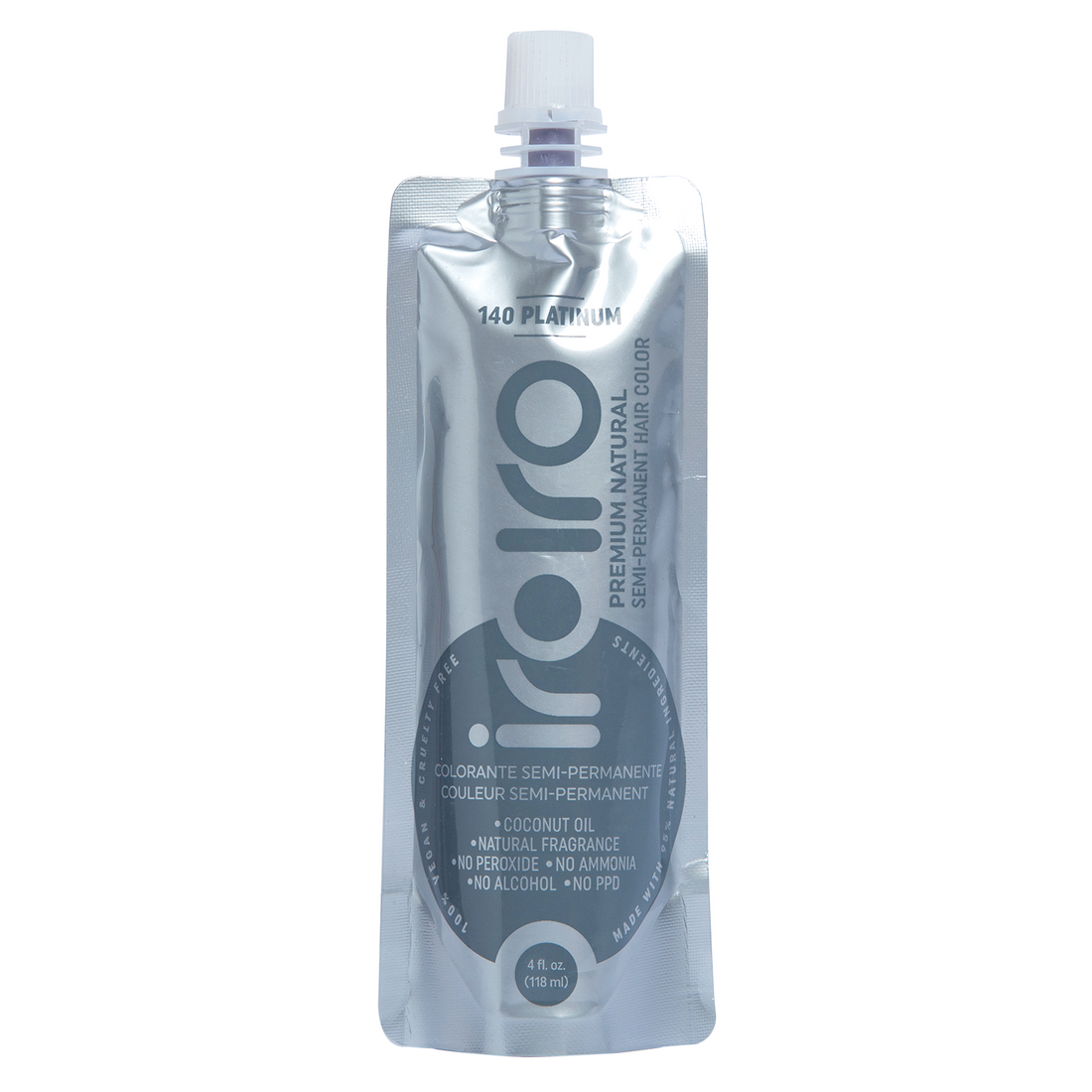 Iroiro 140 Platinum Vegan Cruelty-Free Natural Semi-Permanent Hair Color