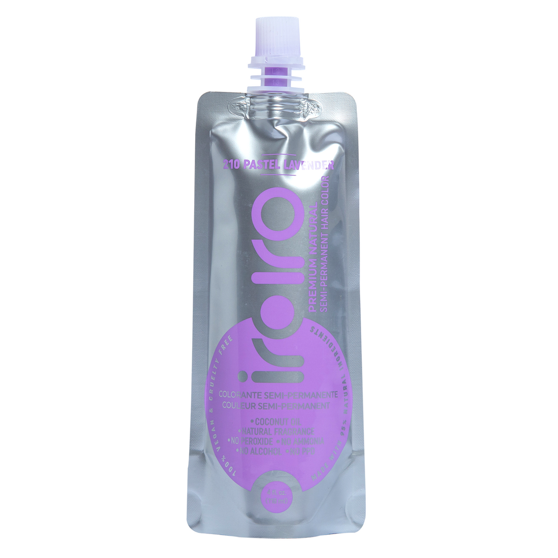 Iroiro 210 Lavender Pastel Vegan Cruelty-Free Semi-Permanent Hair Color