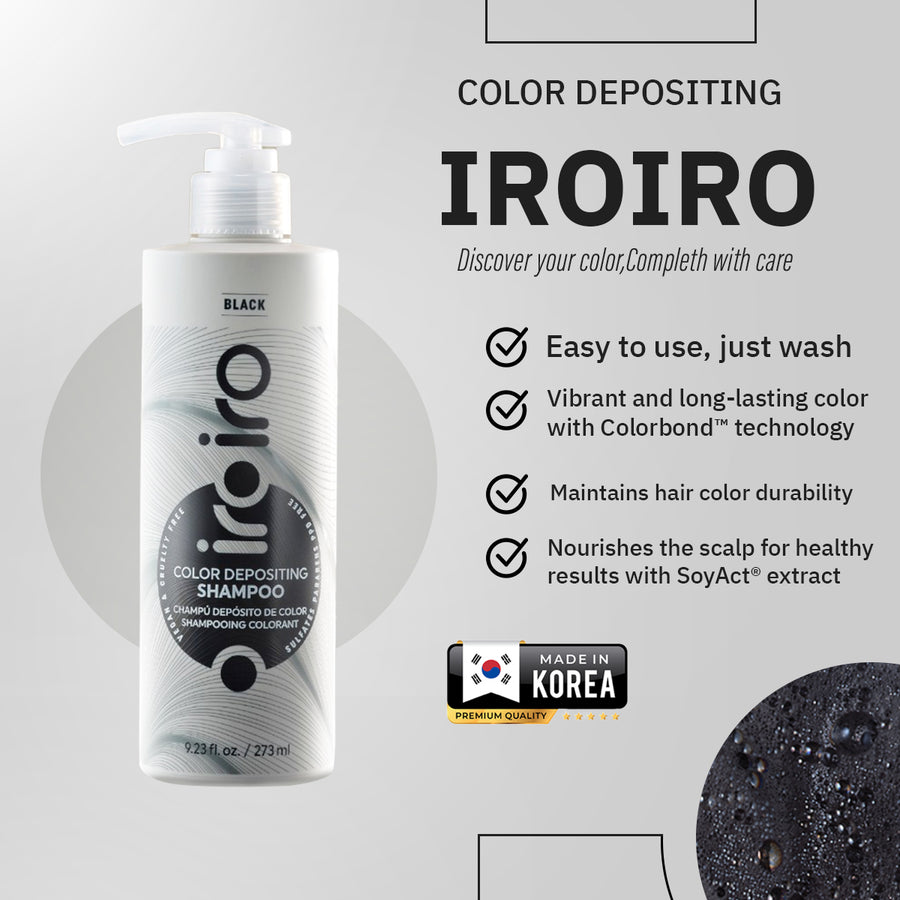 Iroiro Black Color Depositing Shampoo