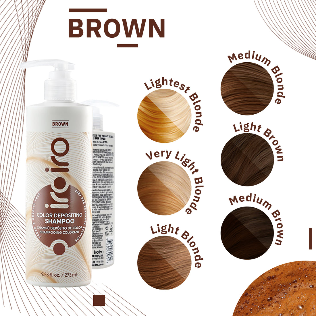 Iroiro Brown Color Depositing Shampoo