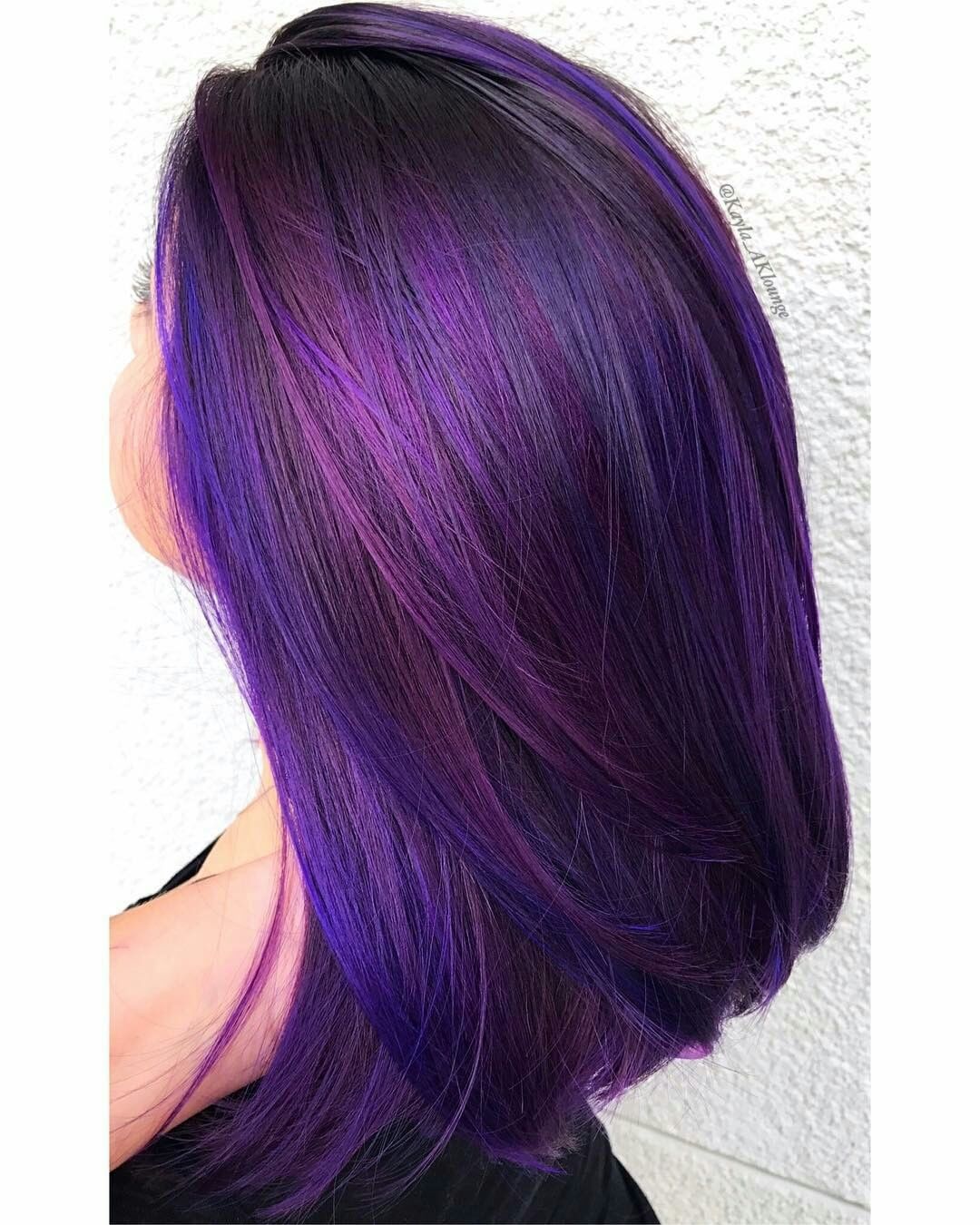 purple colored natural hair