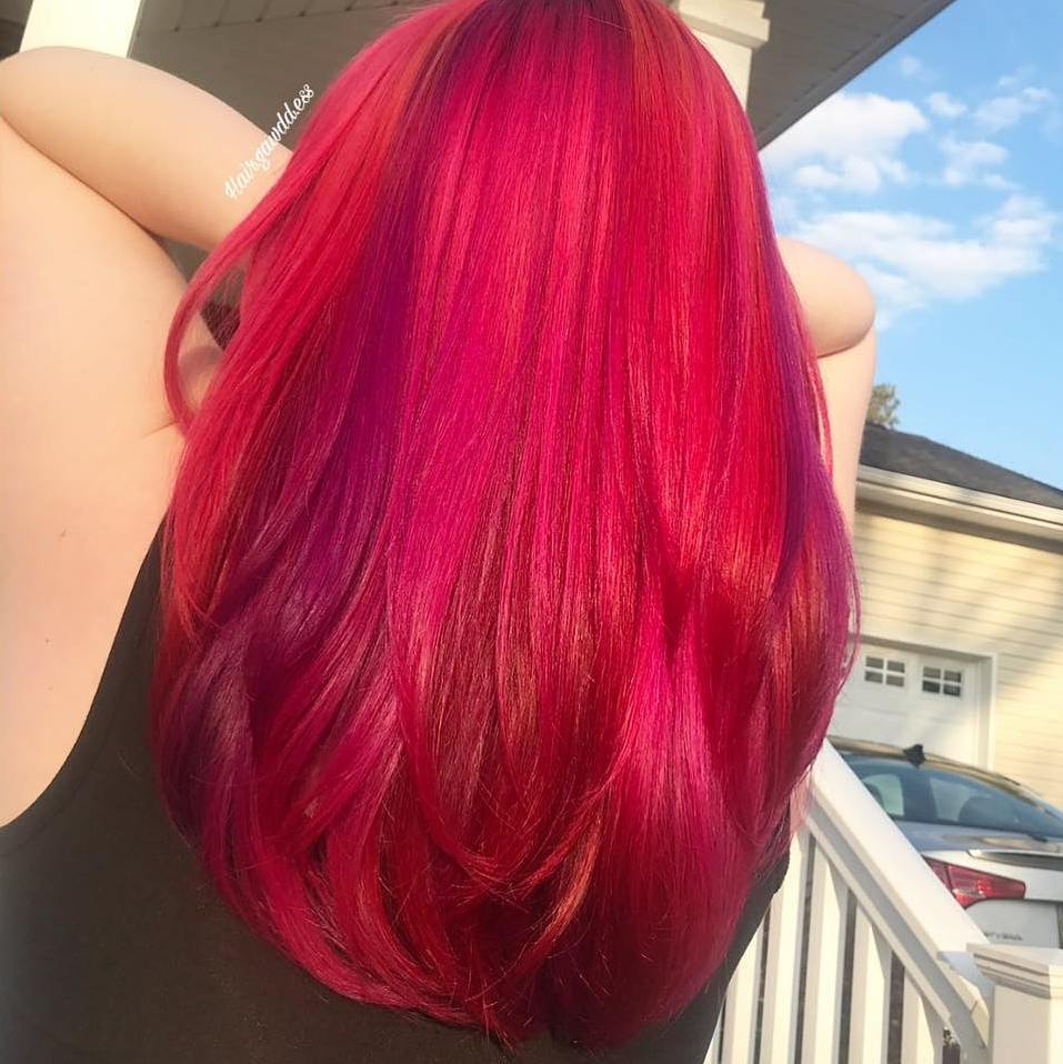 Hair Color - Iroiro 330 UV Reactive Red Neon Vegan Cruelty-Free Semi-Permanent Hair Color